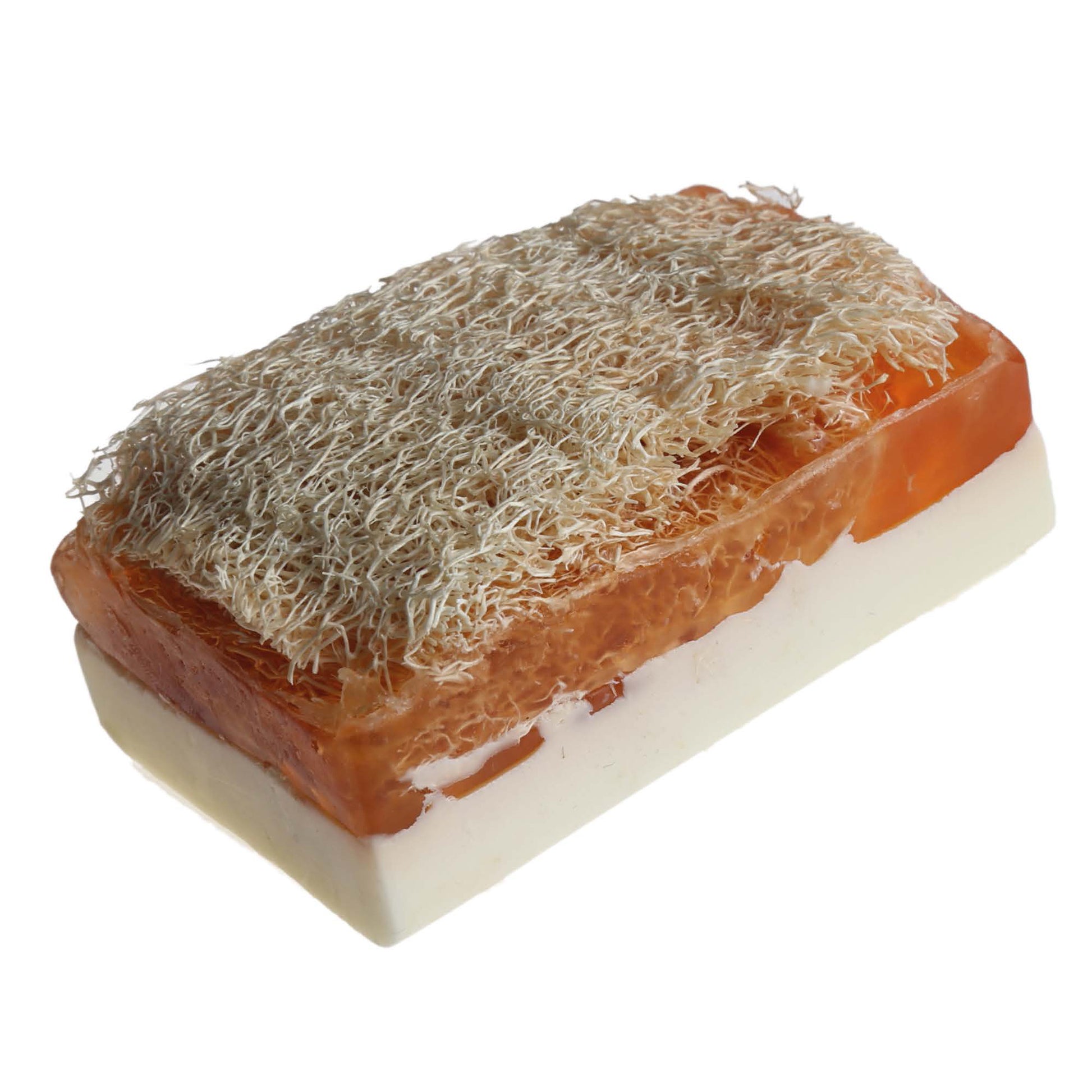 Handmade goat milk and honey loofah soap bar
