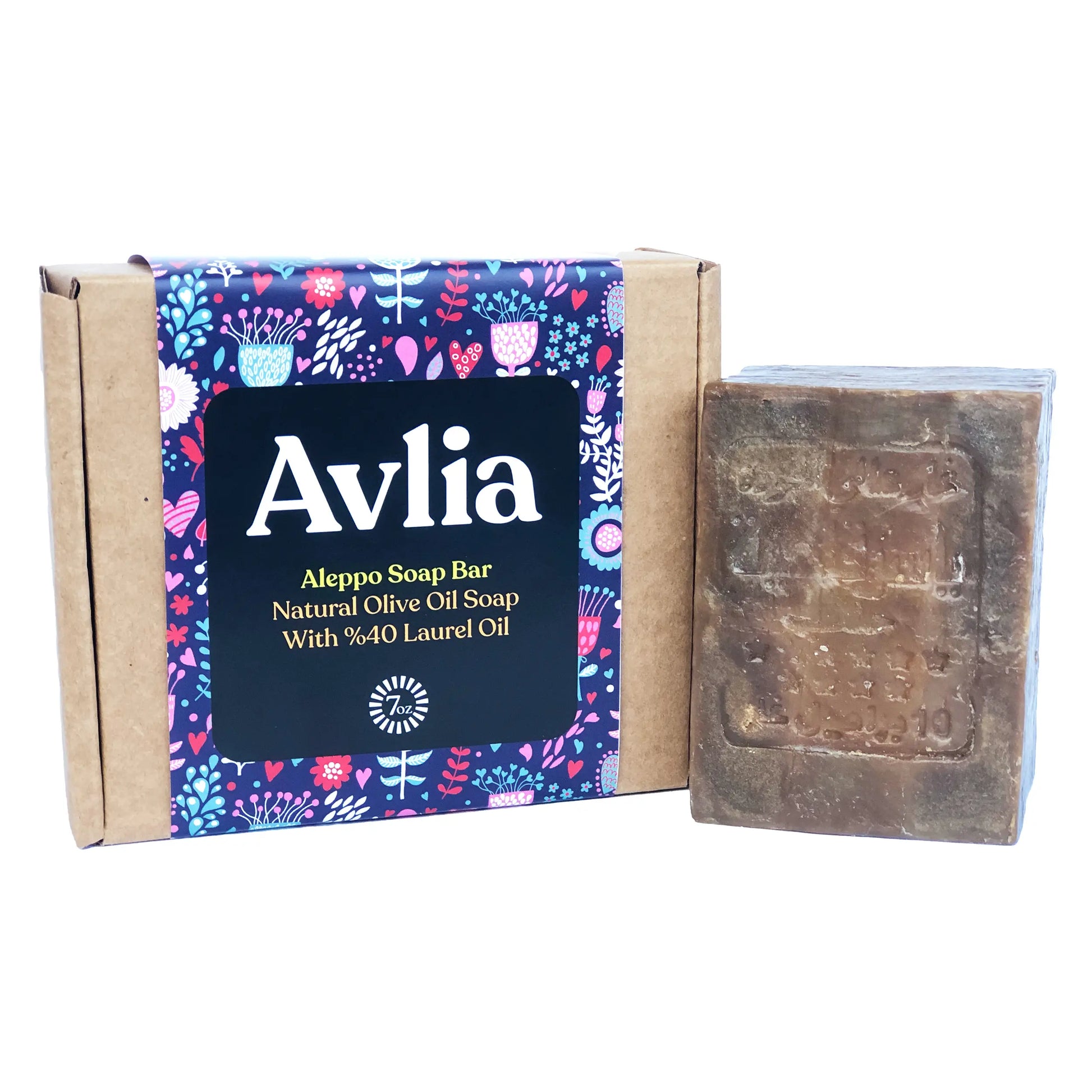 Avlia Aleppo Soap Bar 40% Laurel Oil Front View