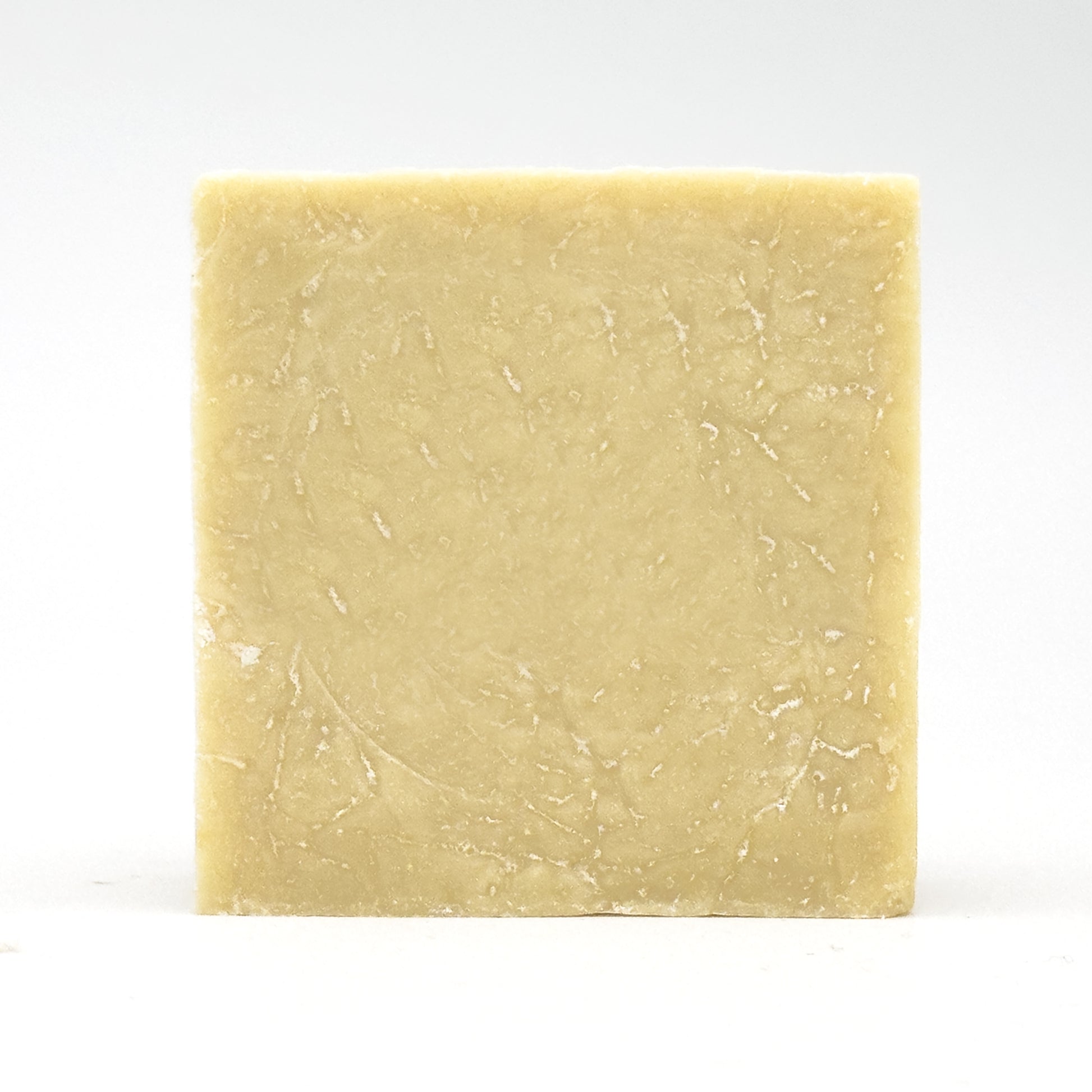 Avlia Turkish Hammam Soap bar front view – authentic olive oil hammam soap with lemon and peppermint, plain hand-cut surface on white