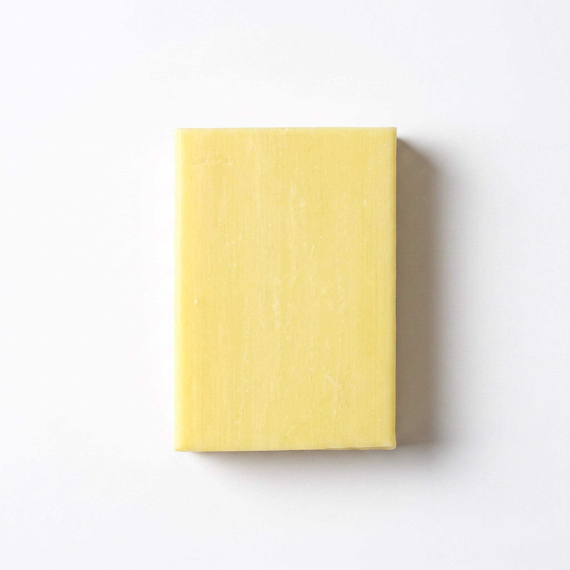 Avlia Lemon Soap Bar, 100g cold-process handmade soap on a clean white background, e-commerce hero shot