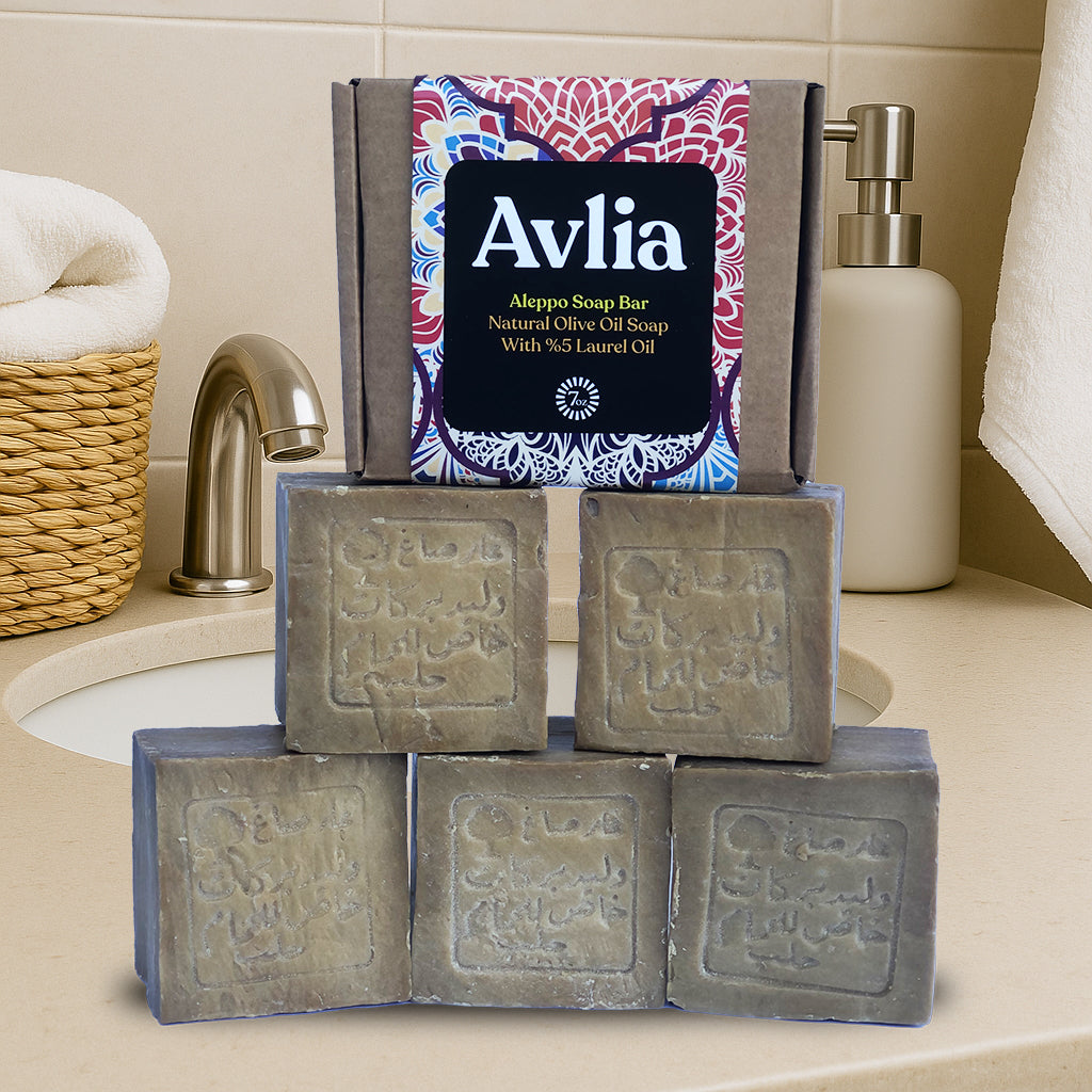 Avlia baby-safe olive oil soap front and side view