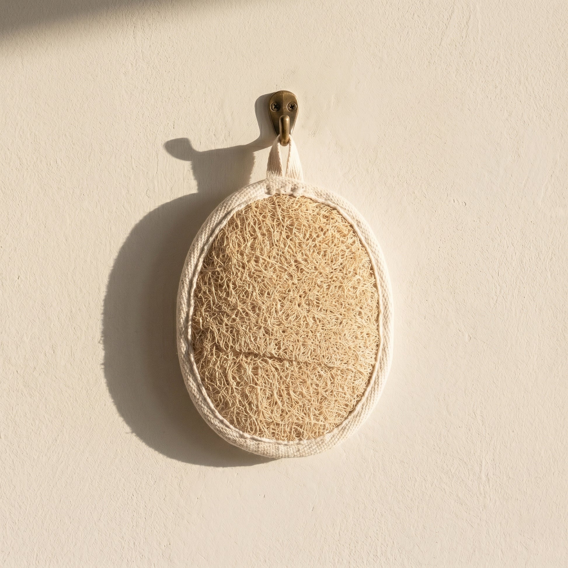 Naturlig Loofah-Pude med Frotté-Bagside — Øko Peeling
