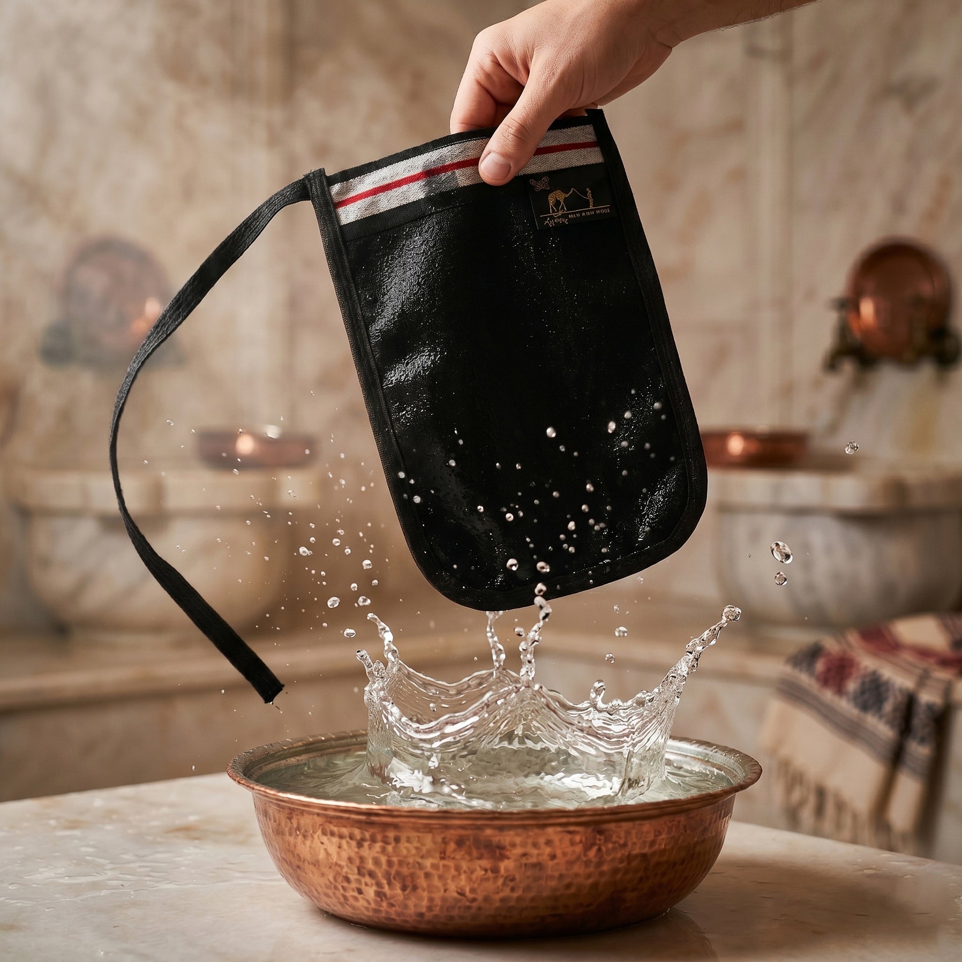 Authentic Turkish Hammam Exfoliating Mitt — Handmade Krep Kese Body Scrubber for Deep Exfoliation, Dead Skin Removal & Glowing Skin | Traditional Türkiye Bath Glove