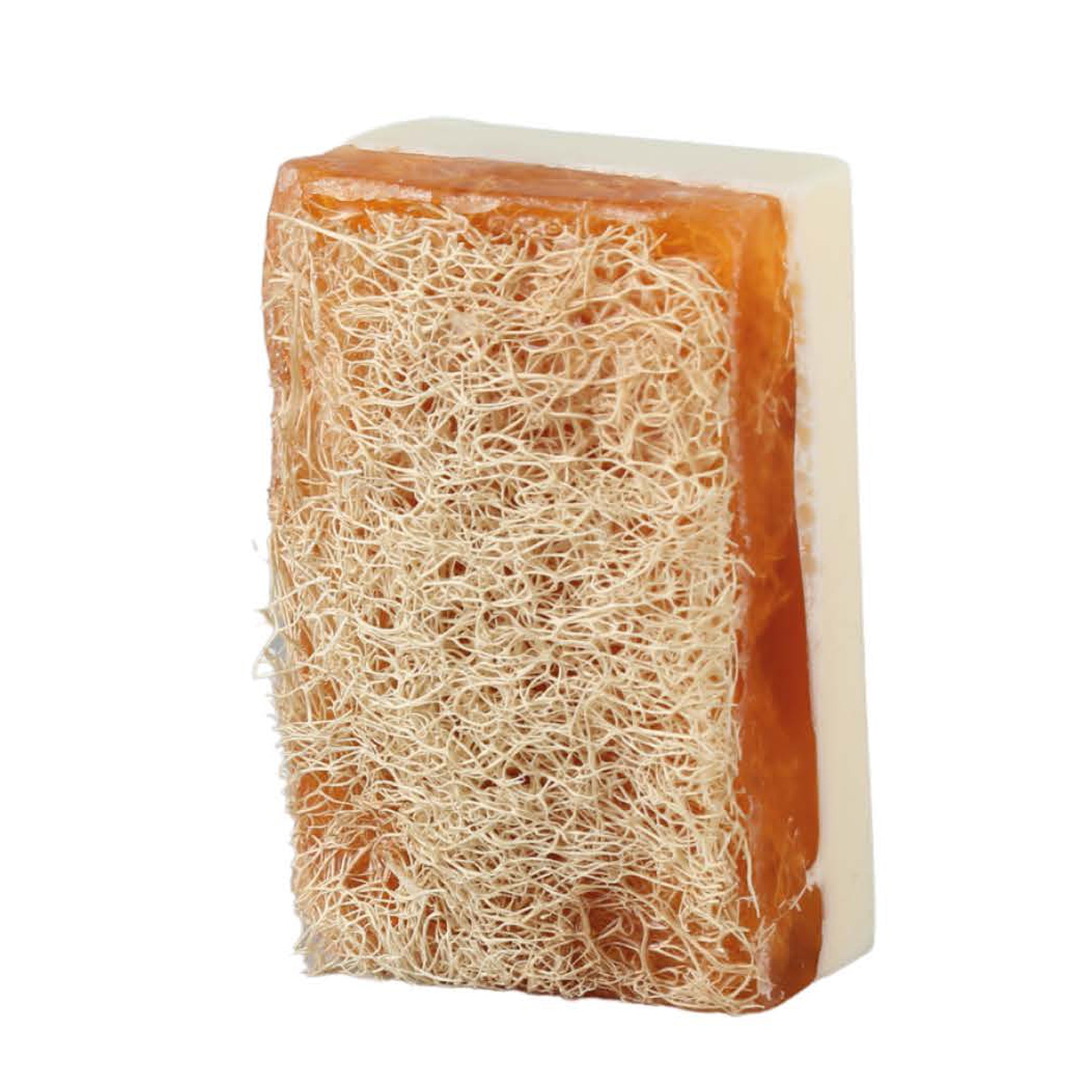 Natural exfoliating soap with goat milk and loofah