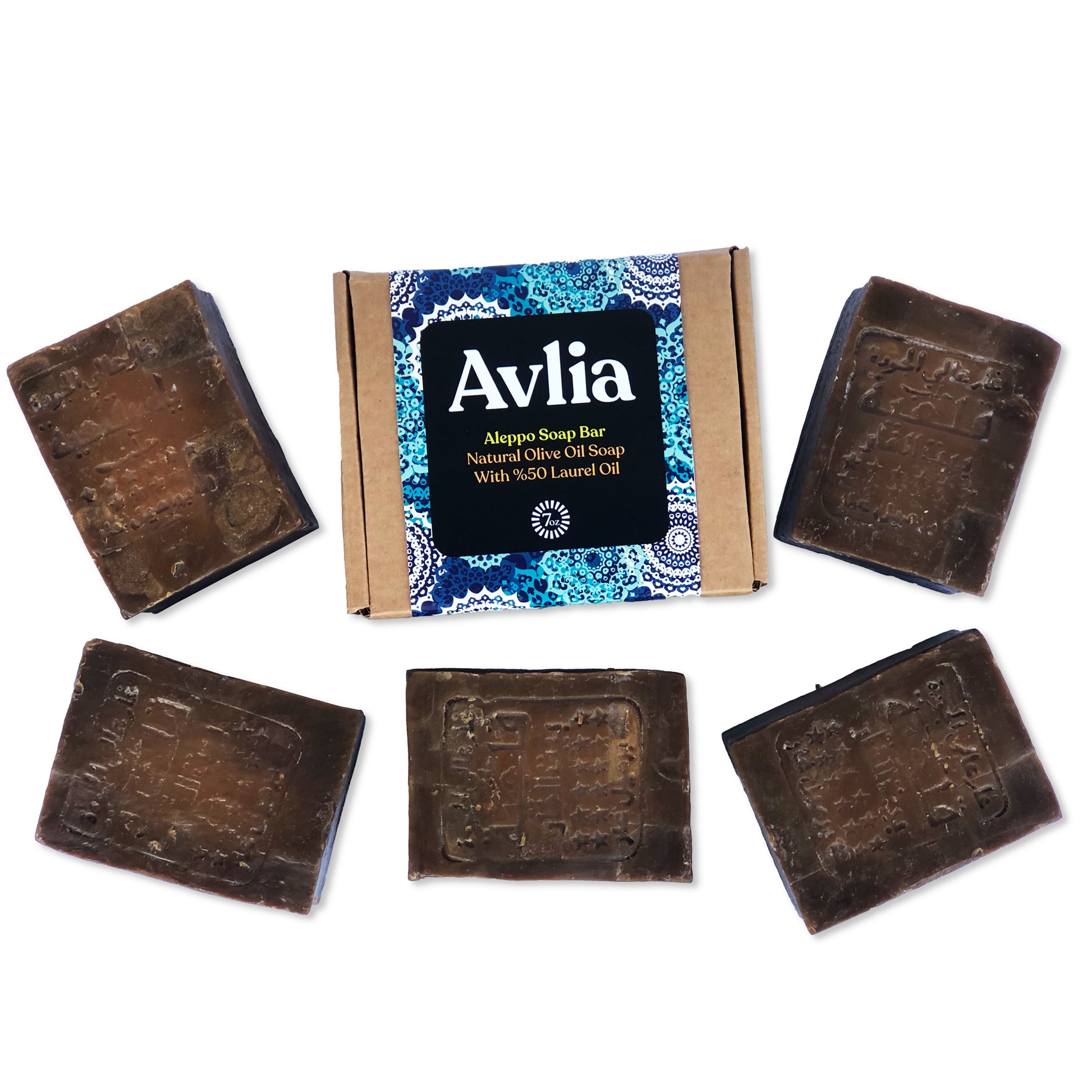 Olive oil and laurel oil soap texture detail - Top View