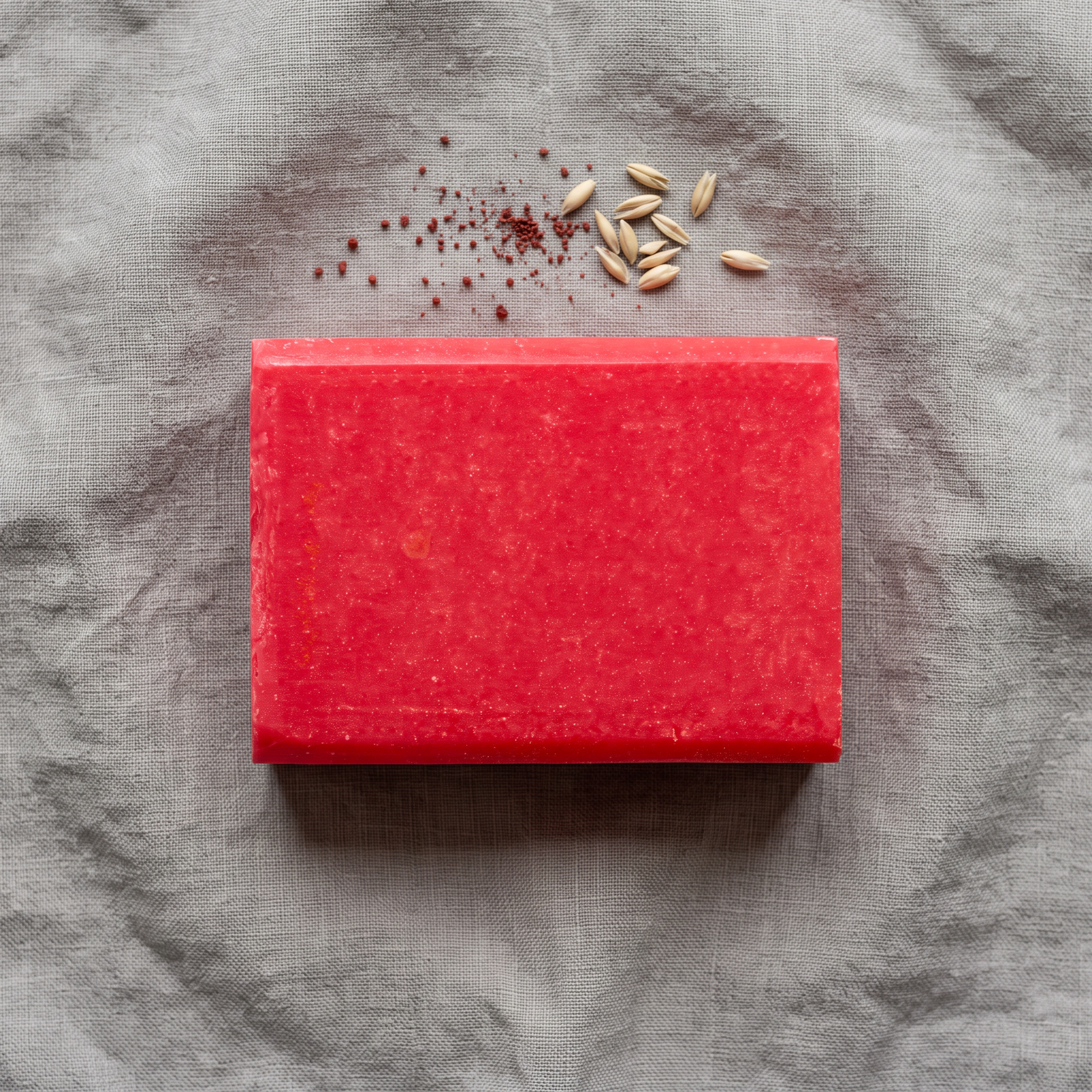 Avlia Salicylic Acid Soap Bar flat-lay on natural linen, plain and clinical