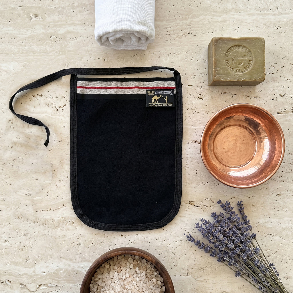 Authentic Turkish Hammam Exfoliating Mitt — Handmade Krep Kese Body Scrubber for Deep Exfoliation, Dead Skin Removal & Glowing Skin