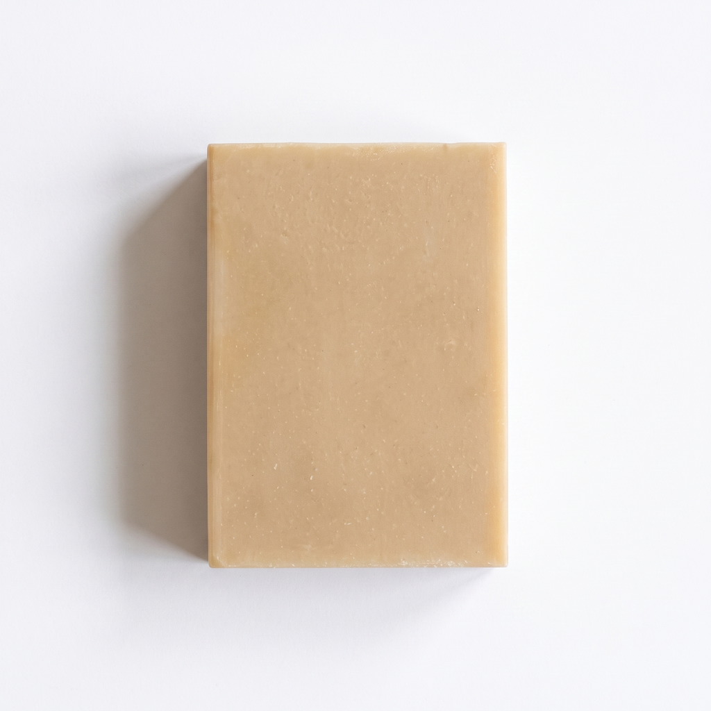 Avlia St. John's Wort Soap Bar, 100g vegan cold-process herbal soap on a clean white background, e-commerce hero shot