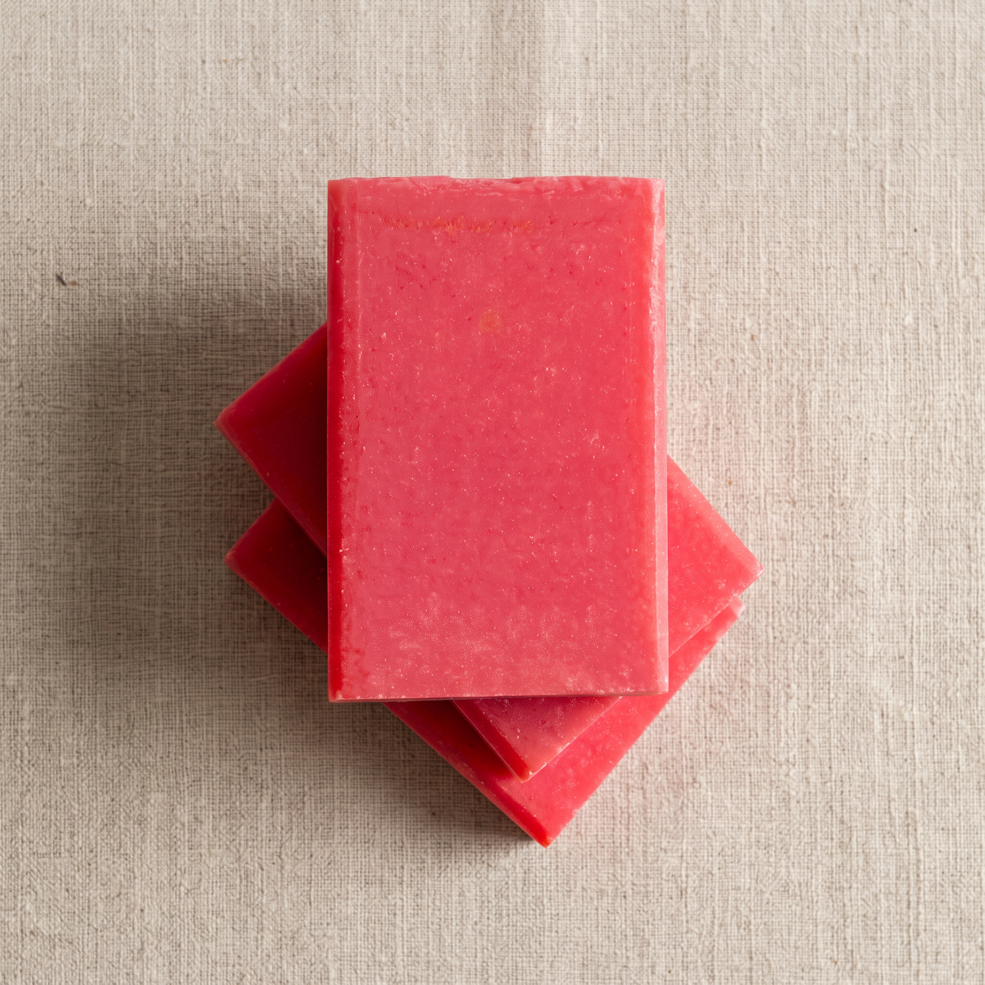 Three Avlia Salicylic Acid Soap Bars stacked showing hand-cut edges