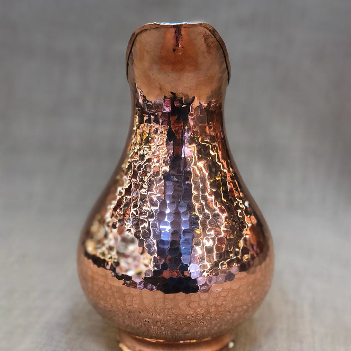 Hand-Hammered Turkish Copper Pitcher | Tin-Lined, Daily Use